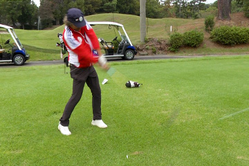 リバティゴルフレッスン・咲良菜緒編 12番ミドルホールもお上手！