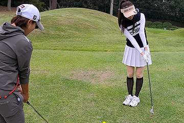 リバティゴルフレッスン・咲良菜緒編 13番ロングホールで苦戦！