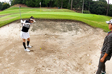 リバティゴルフレッスン・咲良菜緒編 13番ロングホールで苦戦！